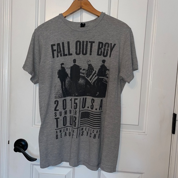 Fall Out Boy Summer Tour T-Shirt – 2015 – Gray – Medium - Picture 3 of 11